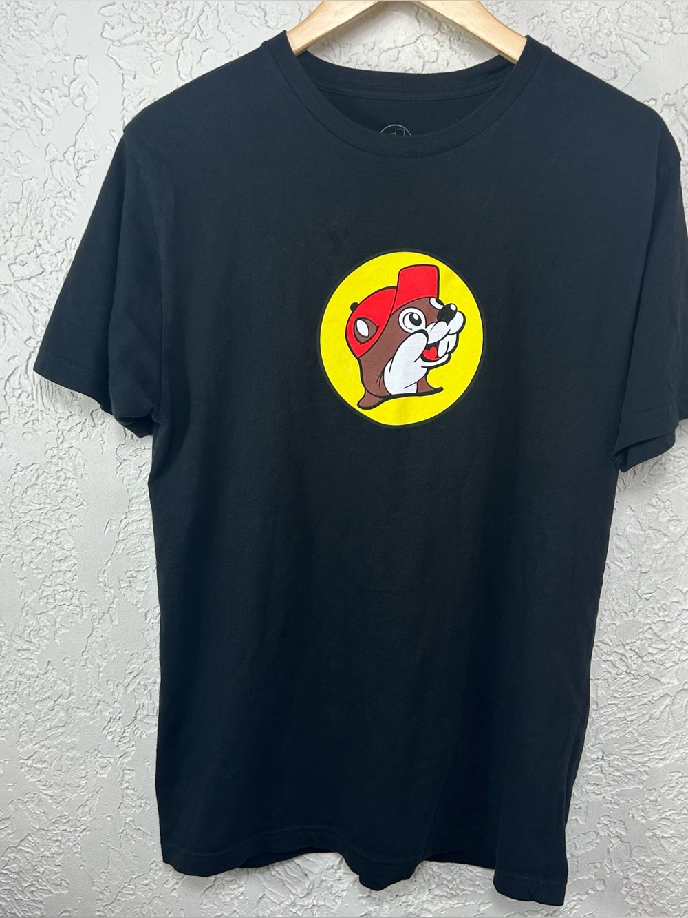 BUC-EES Black Classic Beaver Graphic Logo Crew Neck Unisex T-Shirt Men’s Size M
